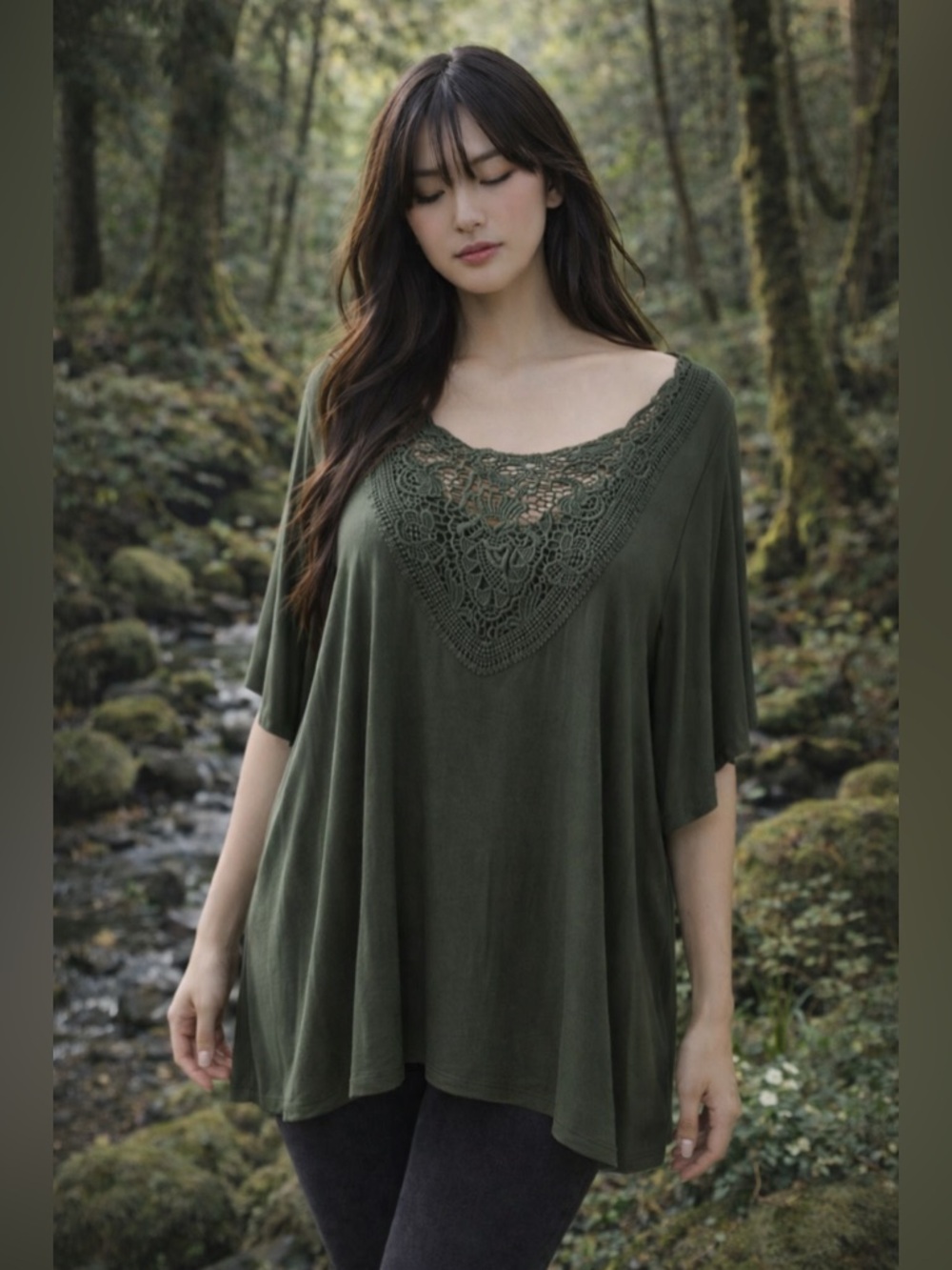 TORRID Woodland Wanders + Forest Daydreams drapey soft slouchy crochet tunic